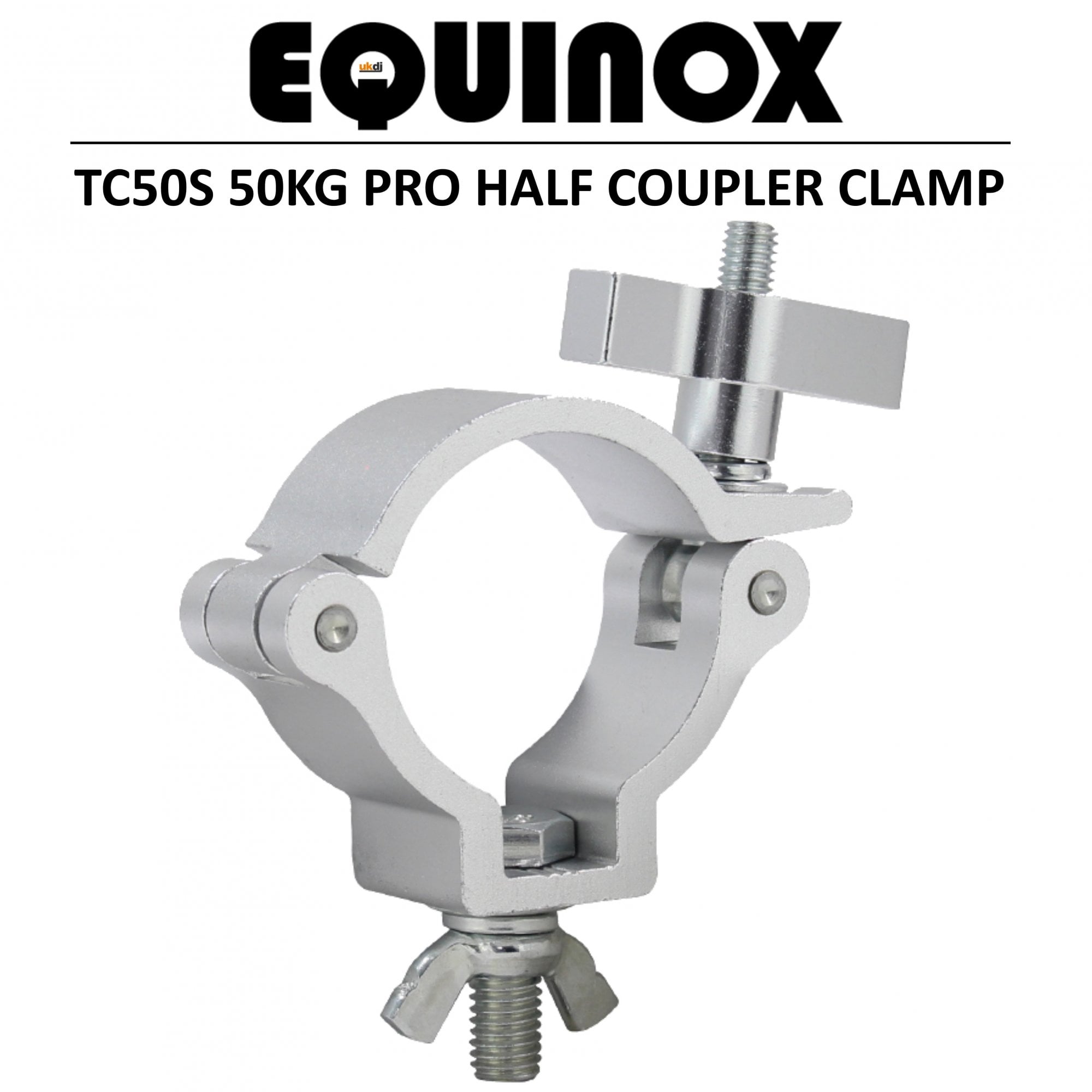 Pro 2" Silver Truss Half Coupler Light Clamp