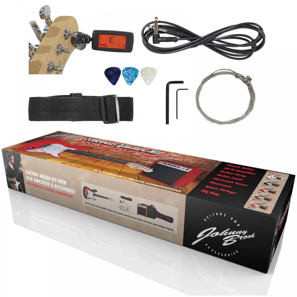 Orange Electric Guitar Set