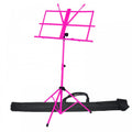 Purple Metal Adjustable Sheet Music Stand Holder Folding Foldable