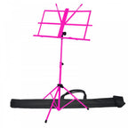 Purple Metal Adjustable Sheet Music Stand Holder Folding Foldable