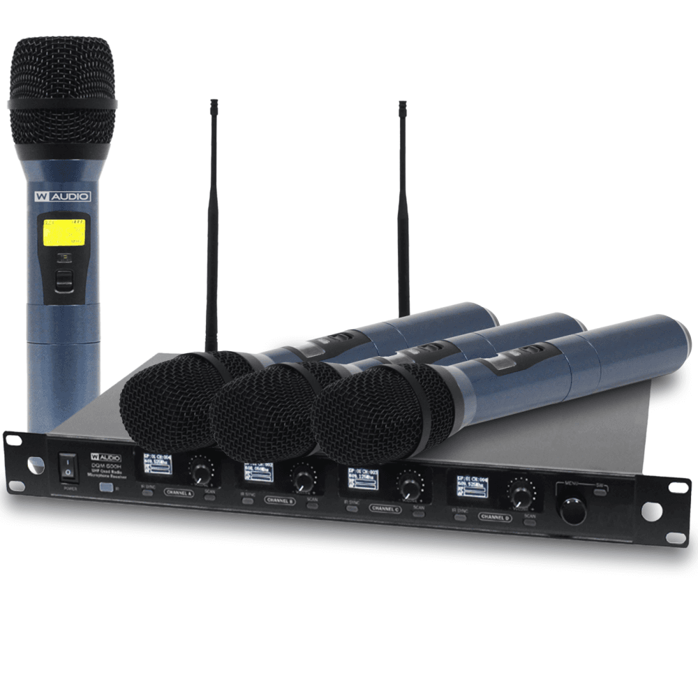 Quad Handheld UHF Radio Microphones CH38