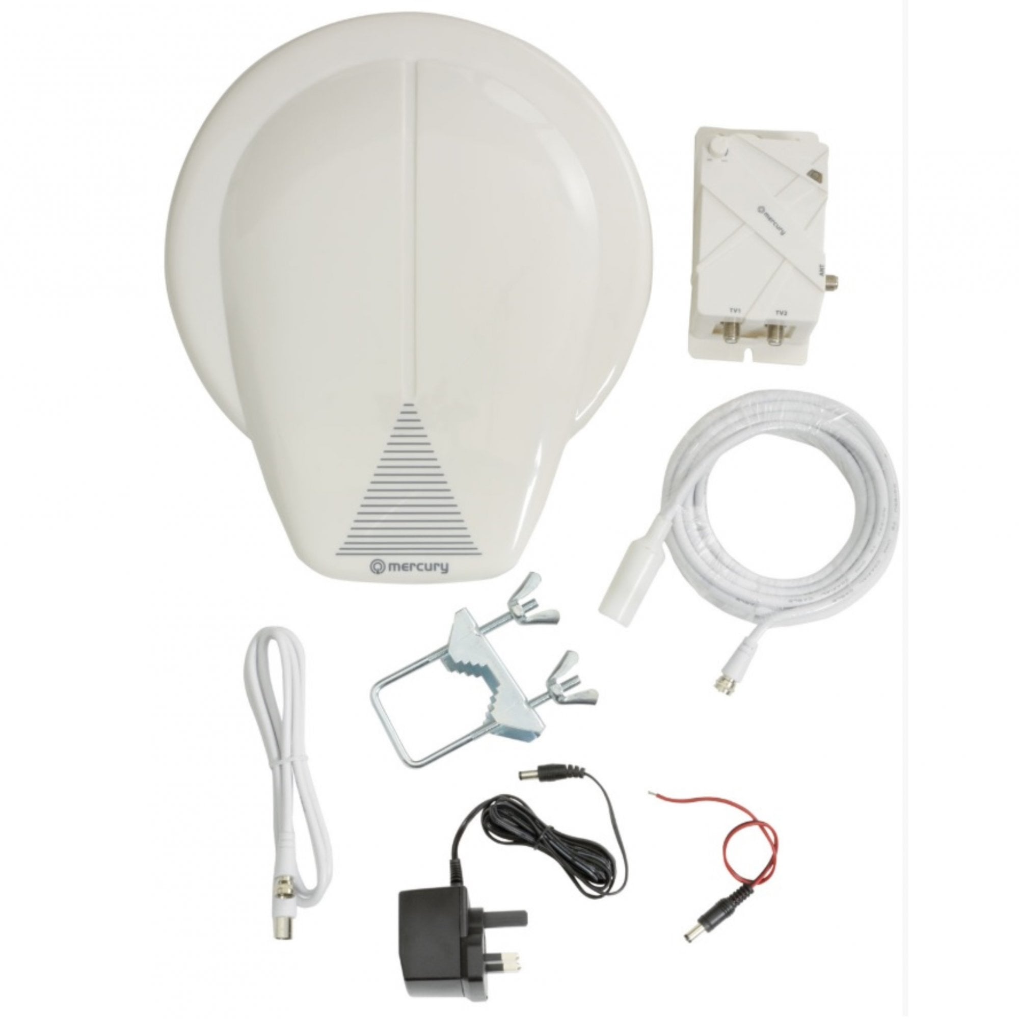 Outdoor Amplified TV Aerial for Caravan / Boat