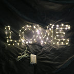 Warm White LED Wire Frame Lights - LOVE SIGN