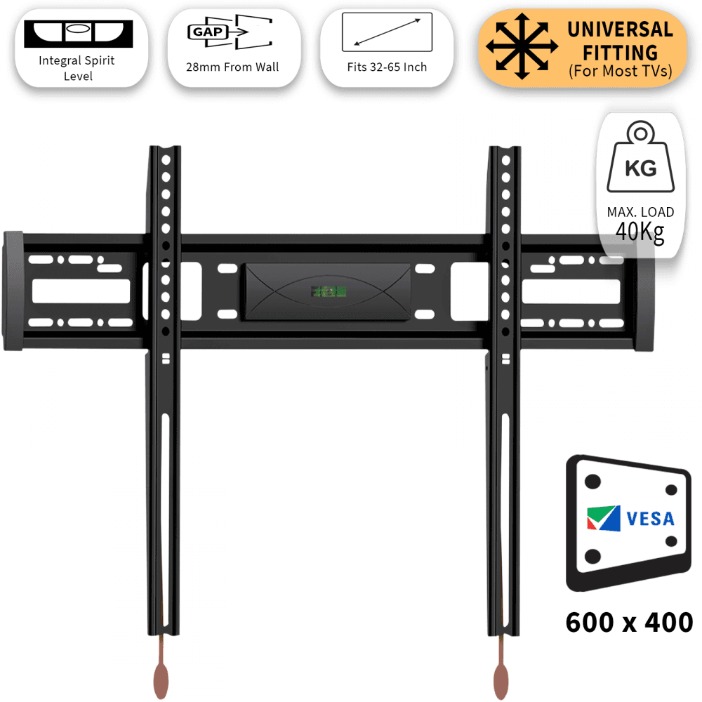 Low Profile Fixed TV Mounting Bracket 32-65 inch