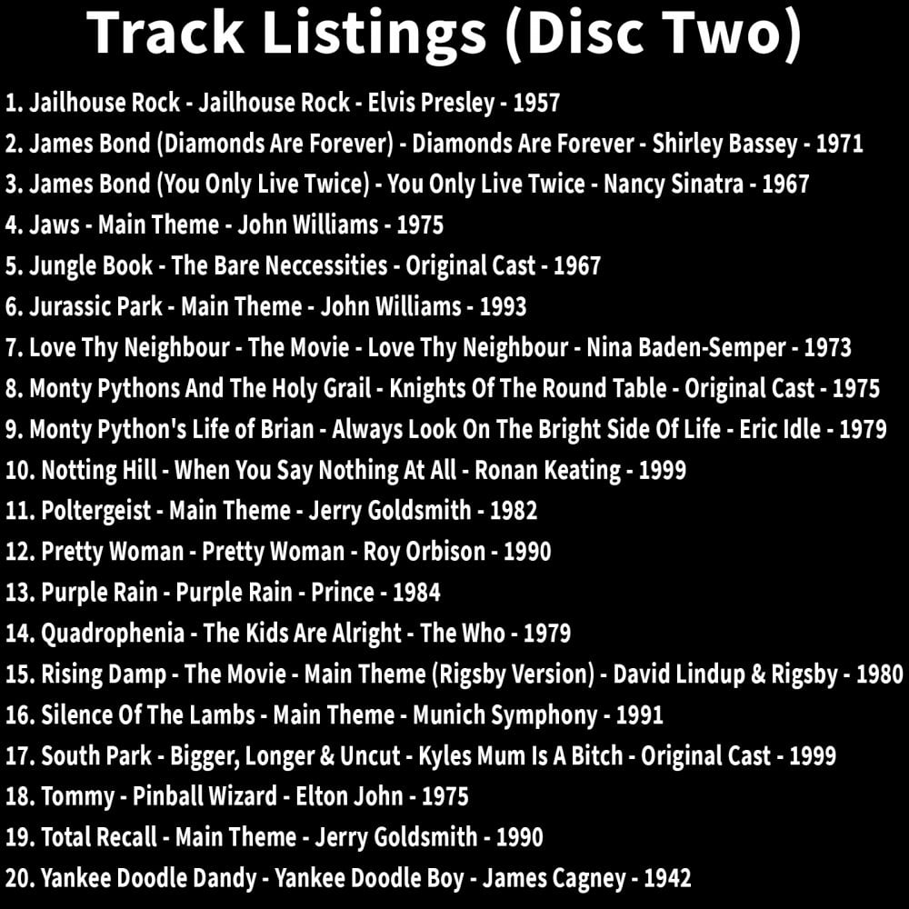 Classic Cuts Film Sets Vol 3 & 4 Double CD Original Recording Movie Themes Tunes