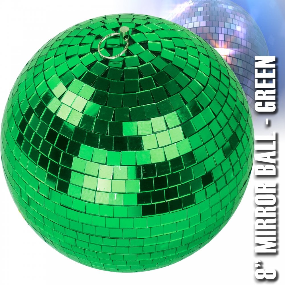 Green Mirror Ball Decor Lighting 200mm 8"
