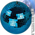 Blue Mirror Ball Decor Lighting 200mm 8"