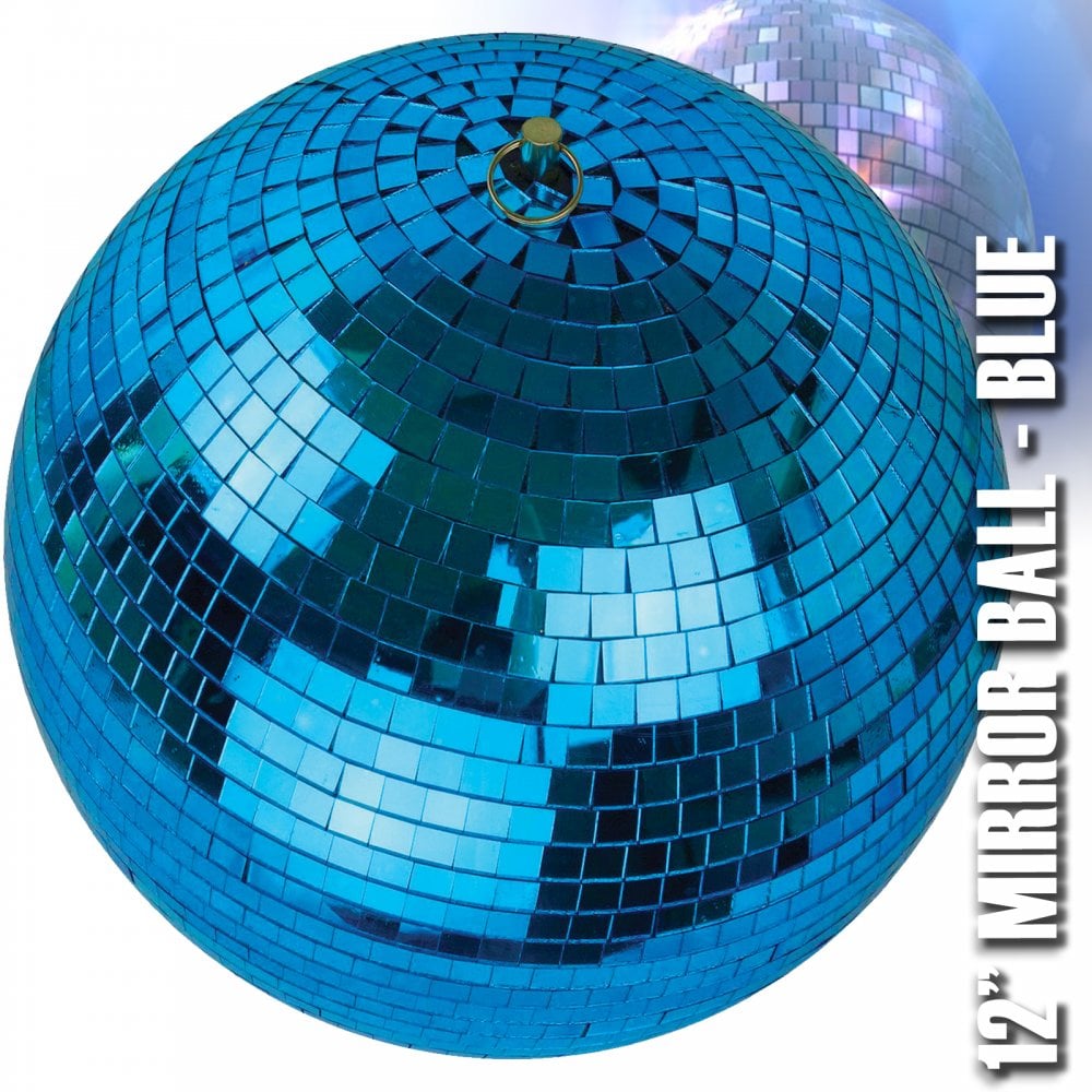 Blue Mirror Ball Decor Lighting 300mm 12"