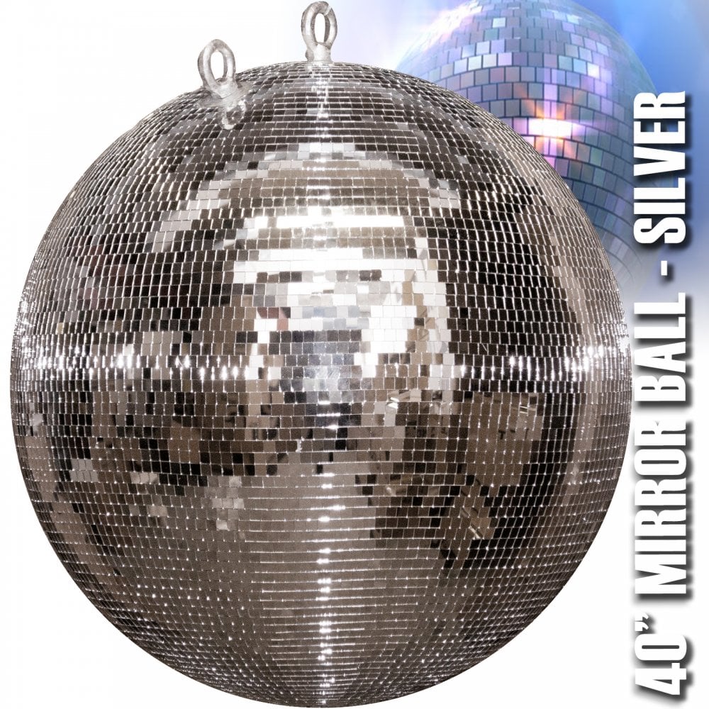 Silver Mirror Ball Decor Lighting 1000mm 40" 1m