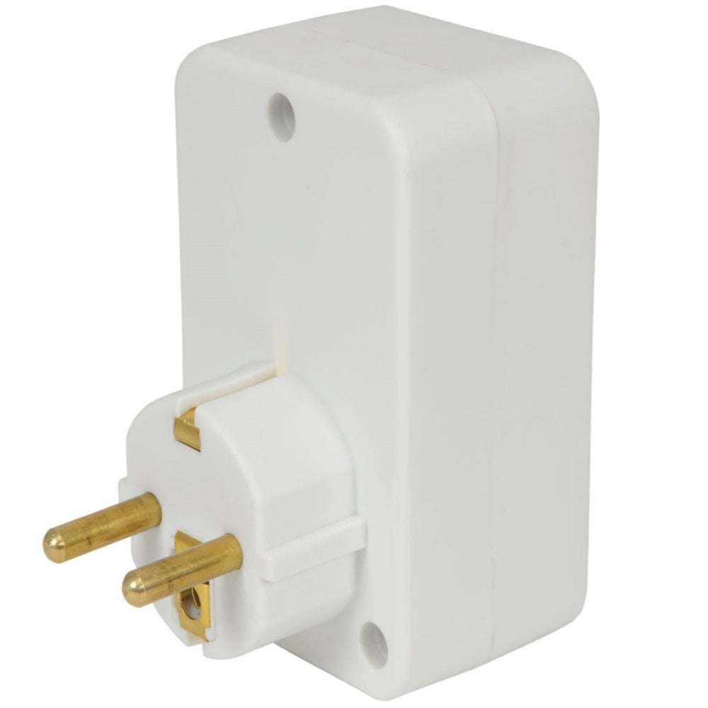 2400mA 10A Fast Dual Port USB Charger UK Mains to Euro Plug Adapter