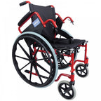 Foldable Self Propelled Steel Wheelchair - Red