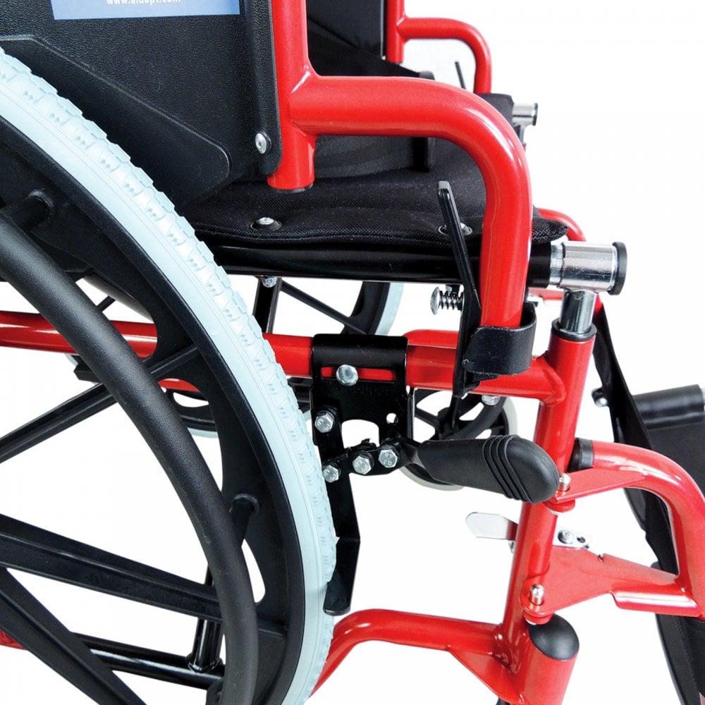 Foldable Self Propelled Steel Wheelchair - Red