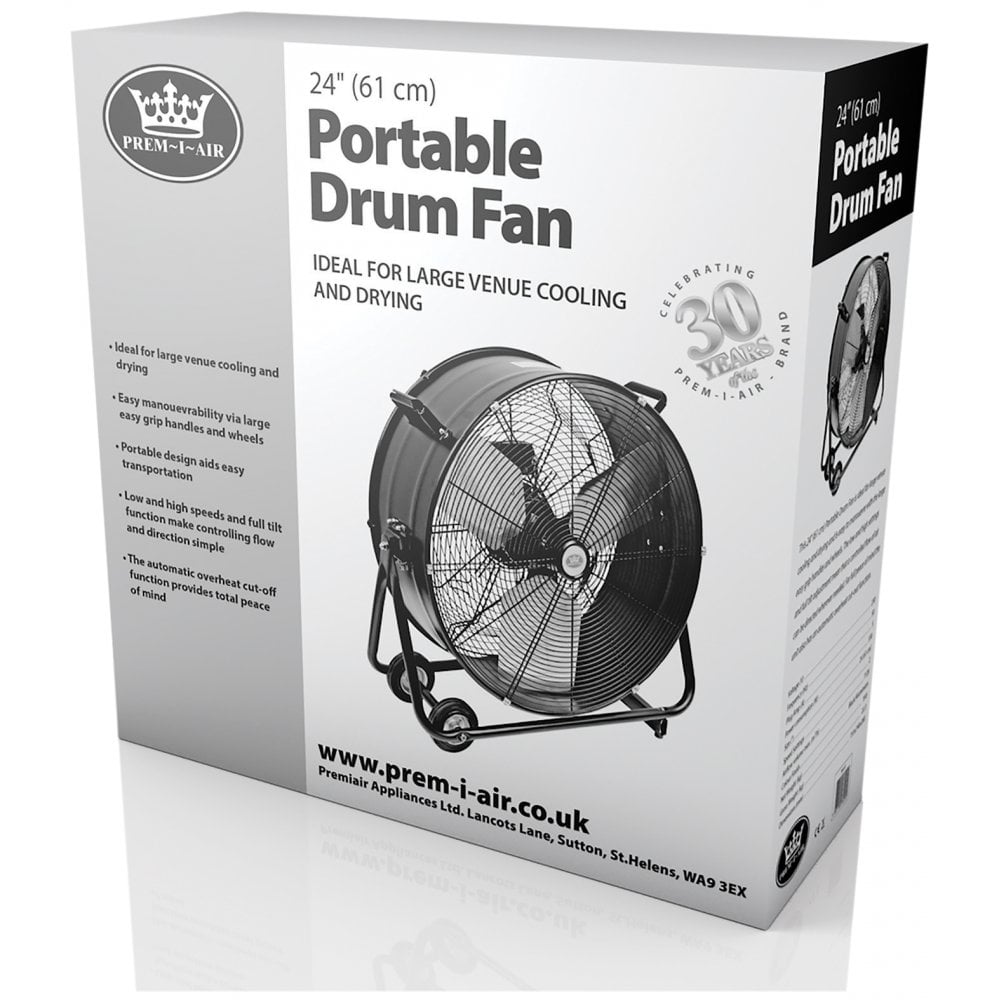 24" ( 61cm ) Portable Metal Drum Fan