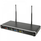 NU4 Quad Wireless Microphone System UHF Headset Lapel