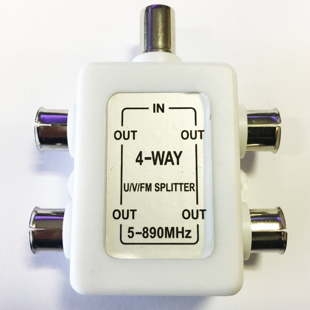 4 Way Indoor Coaxial Port Signal Splitter
