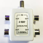 4 Way Indoor Coaxial Port Signal Splitter