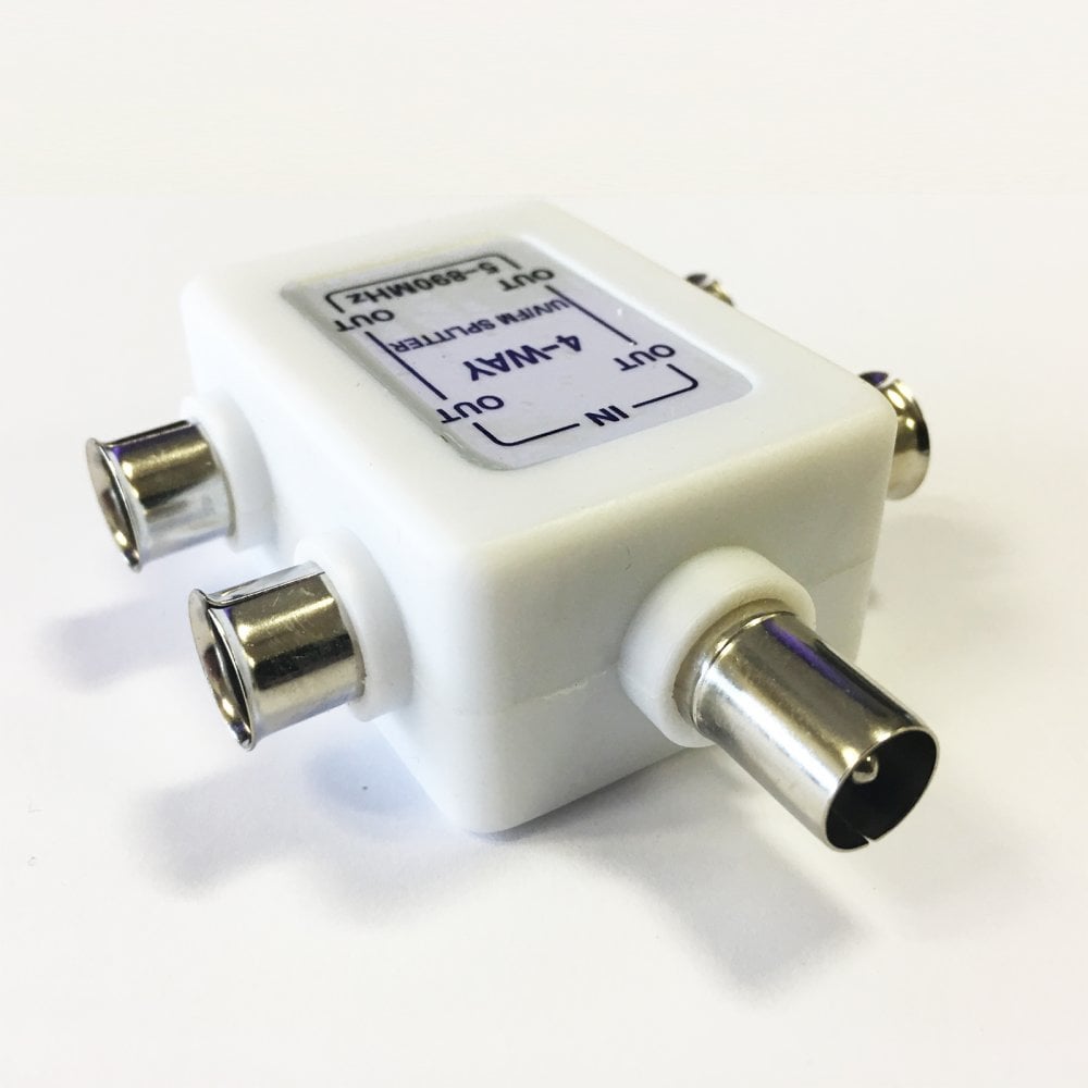 4 Way Indoor Coaxial Port Signal Splitter