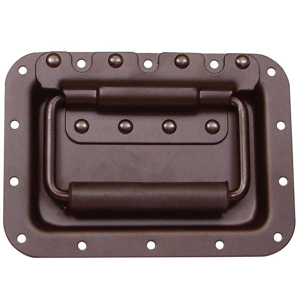 Black Spring Loaded Drop Case Handle - Recessed
