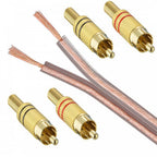 Premium Twin Gold Plated RCA Phono Plugs Leads From 0.5M to 5M