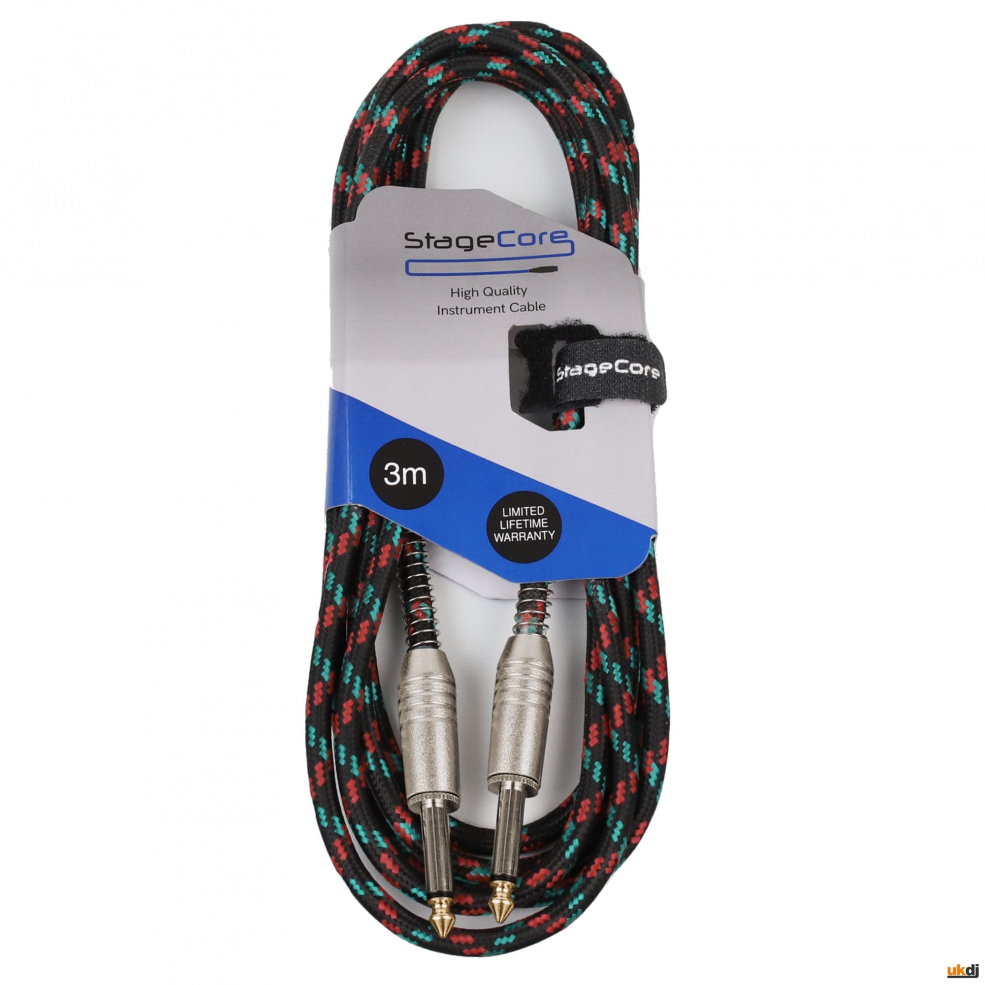 3m Braided Jack to Jack Leads - Colour Options