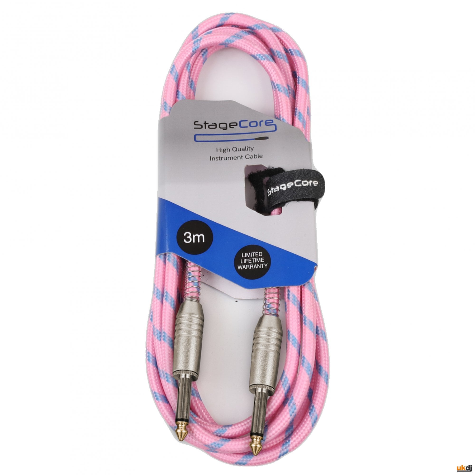 3m Braided Jack to Jack Leads - Colour Options