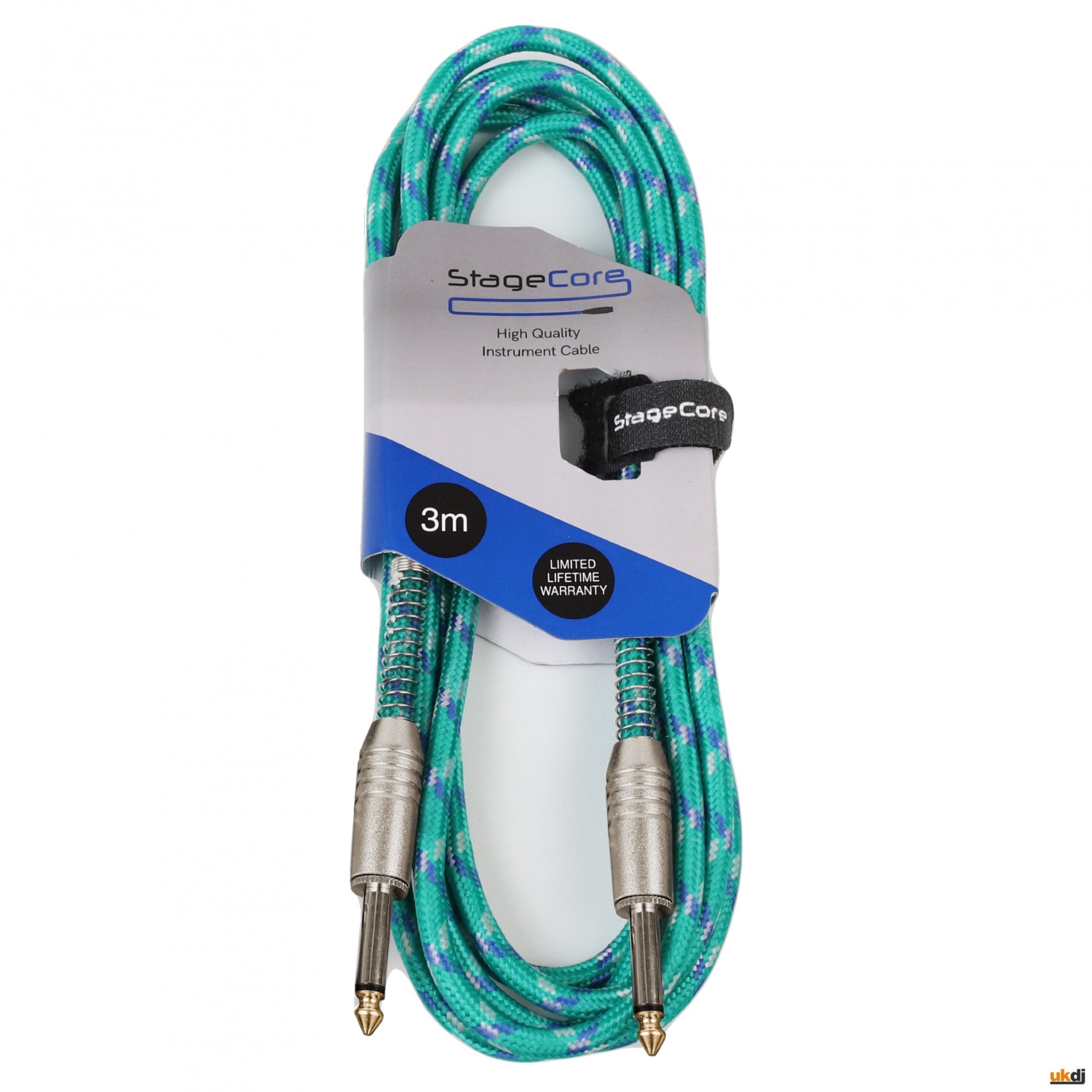 3m Braided Jack to Jack Leads - Colour Options