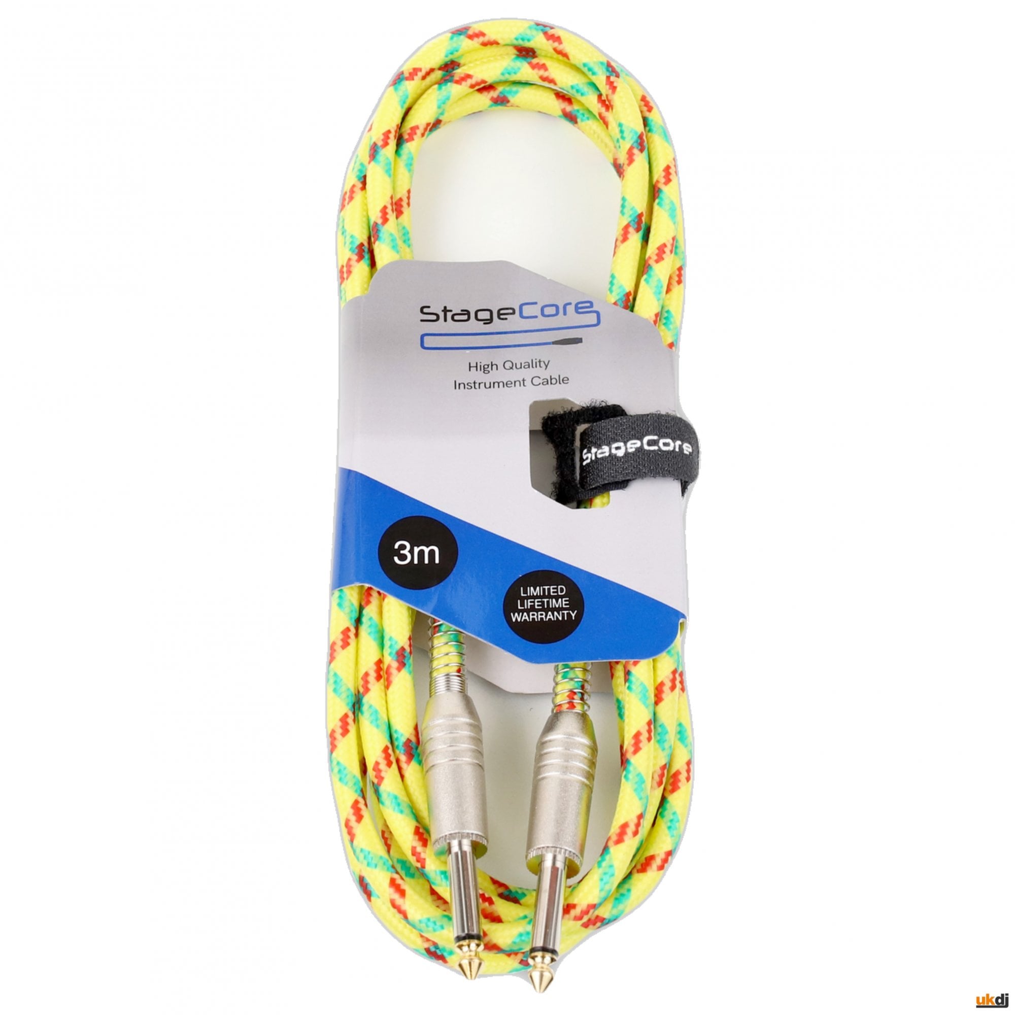 3m Braided Jack to Jack Leads - Colour Options