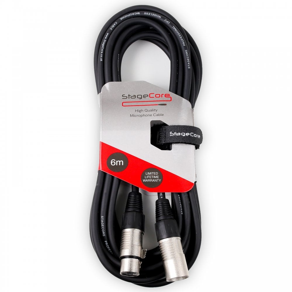 6m Pro Quality Audio Signal Cable / Mic Microphone Leads Coloured