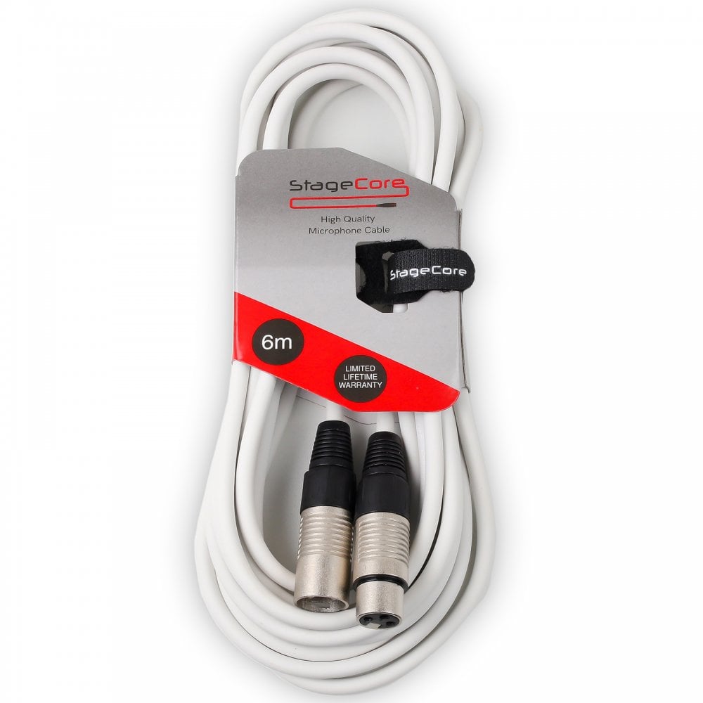 6m Pro Quality Audio Signal Cable / Mic Microphone Leads Coloured