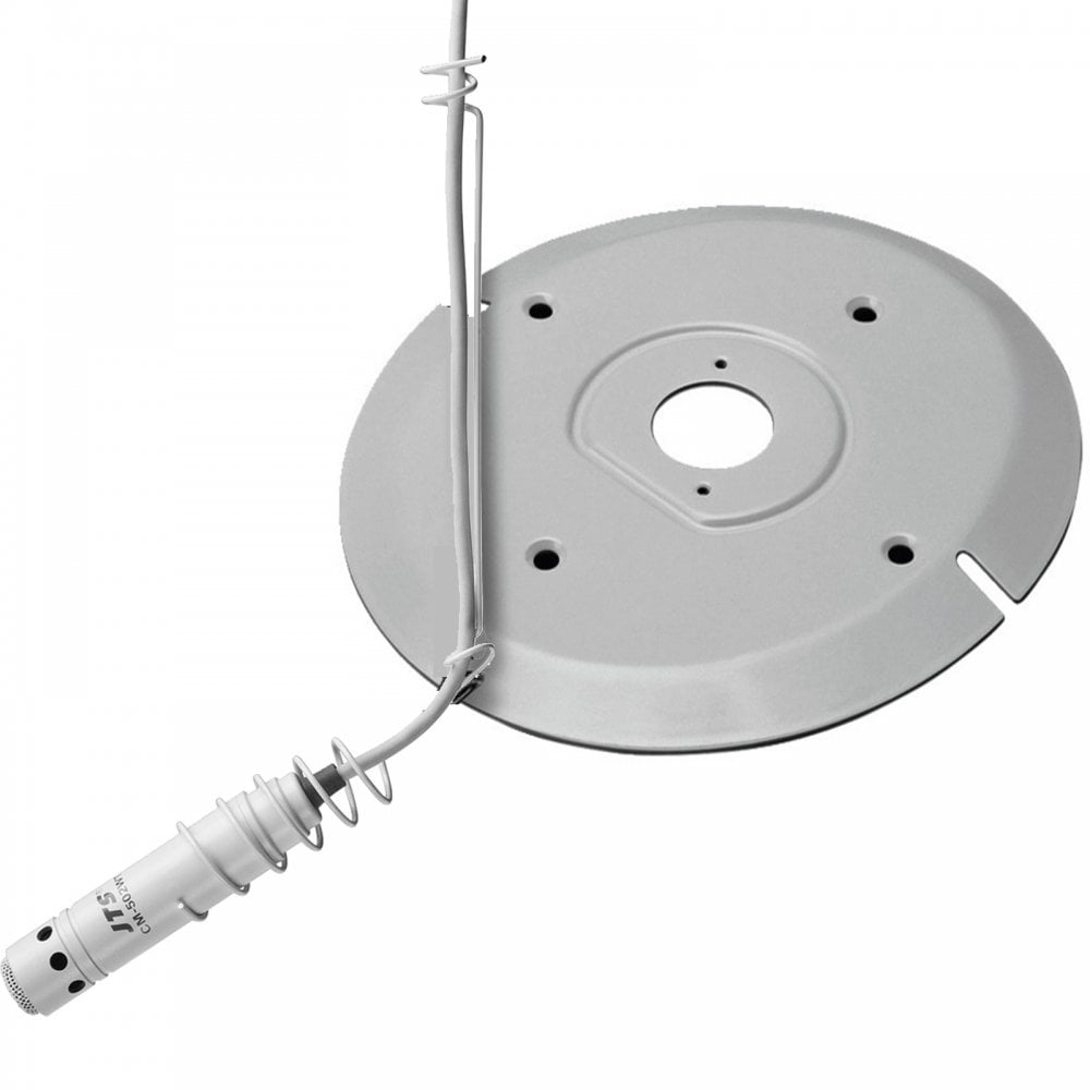 White Overhead Hanging Electret Microphone