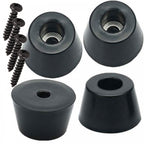 Large Rubber Feet with Fixing Screws Heavy Duty Set of 4