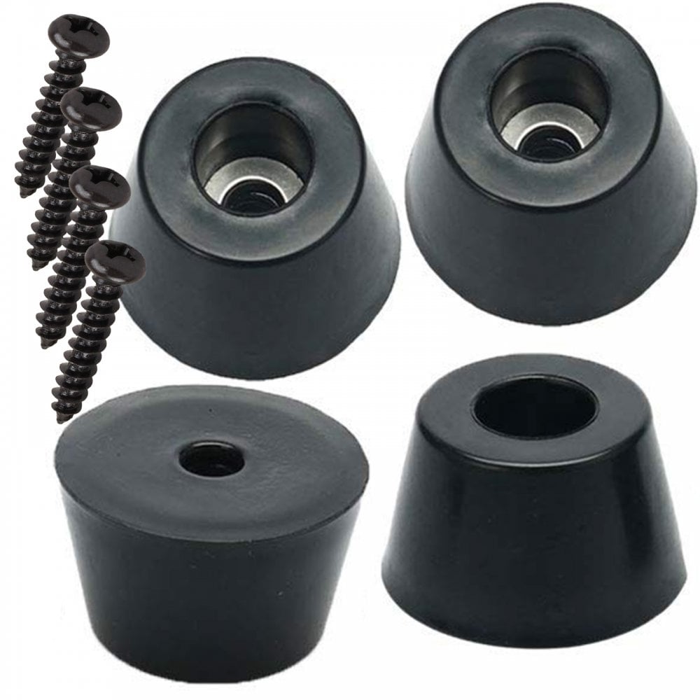 Large Rubber Feet with Fixing Screws Heavy Duty Set of 4