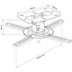 Heavy Duty Tilt and Rotation Ceiling Mount Projector Bracket
