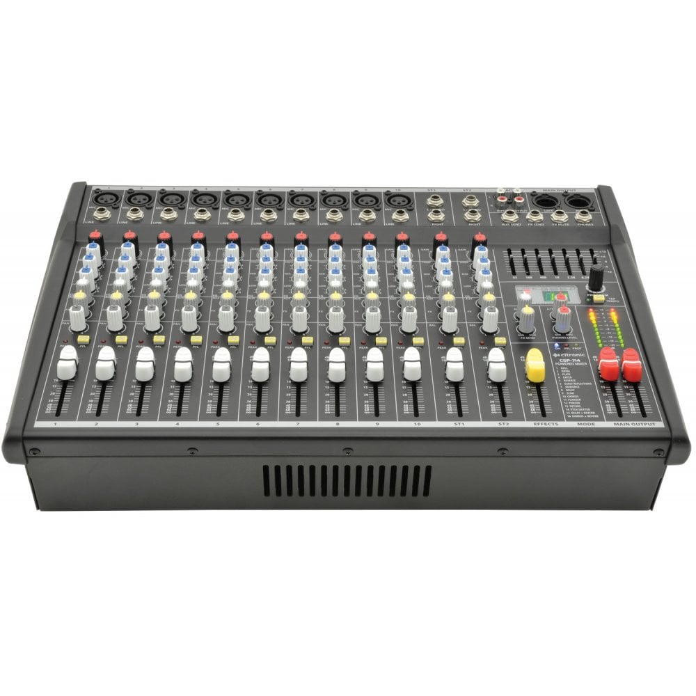 CSP-714 14-Channel Compact Powered Mixer Amplifier 700w RMS Digital DSP FX