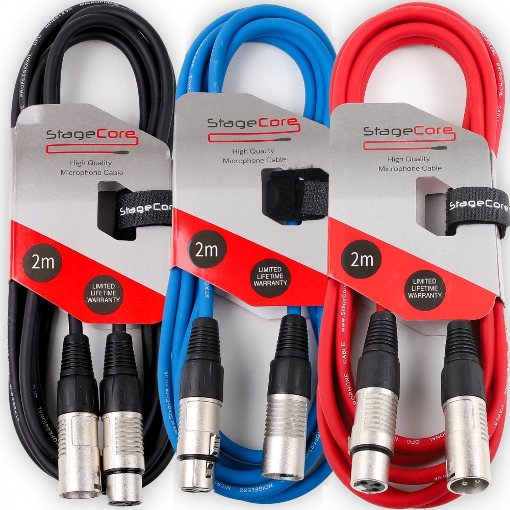 2m XLR Male to Female Pro Quality Audio Signal Cable
