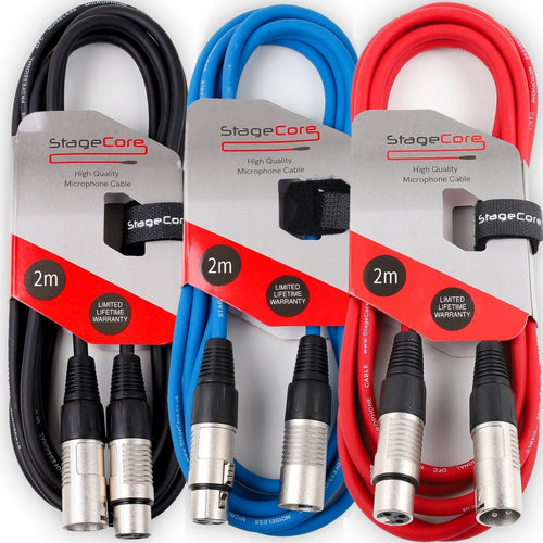 2m XLR Male to Female Pro Quality Audio Signal Cable