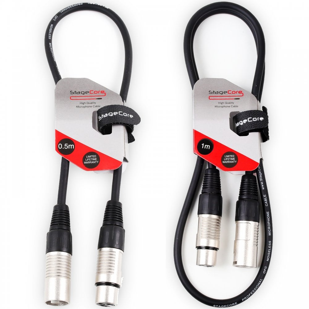 Short Male to Female Pro Quality Audio Signal Patch Cable
