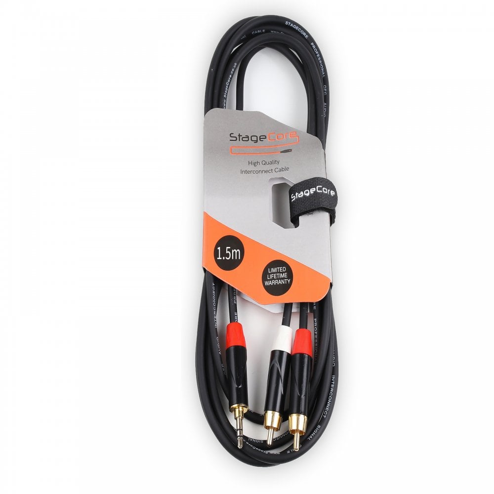 3.5mm Stereo Jack to Twin RCA Lead 1.5M & 3.0M