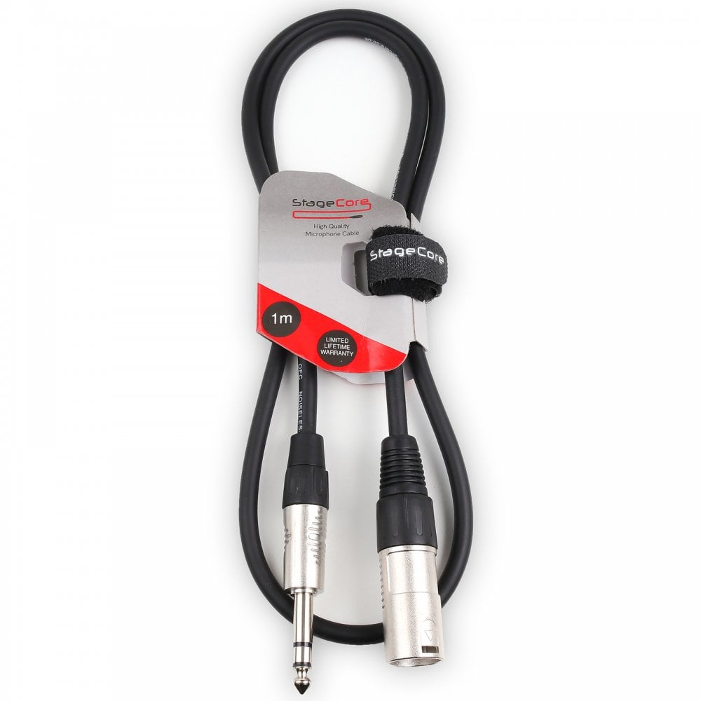 Stereo Jack Plug to Male XLR Audio Leads 1.0M & 3.0M