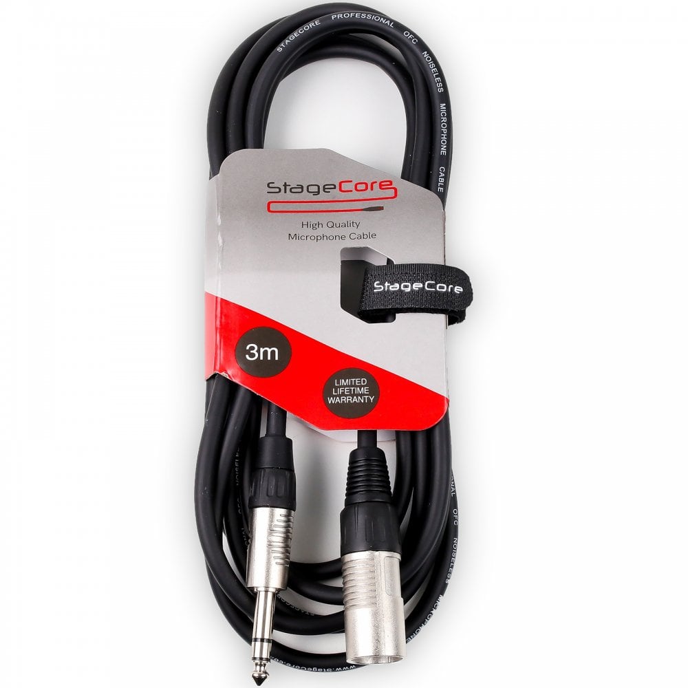 Stereo Jack Plug to Male XLR Audio Leads 1.0M & 3.0M