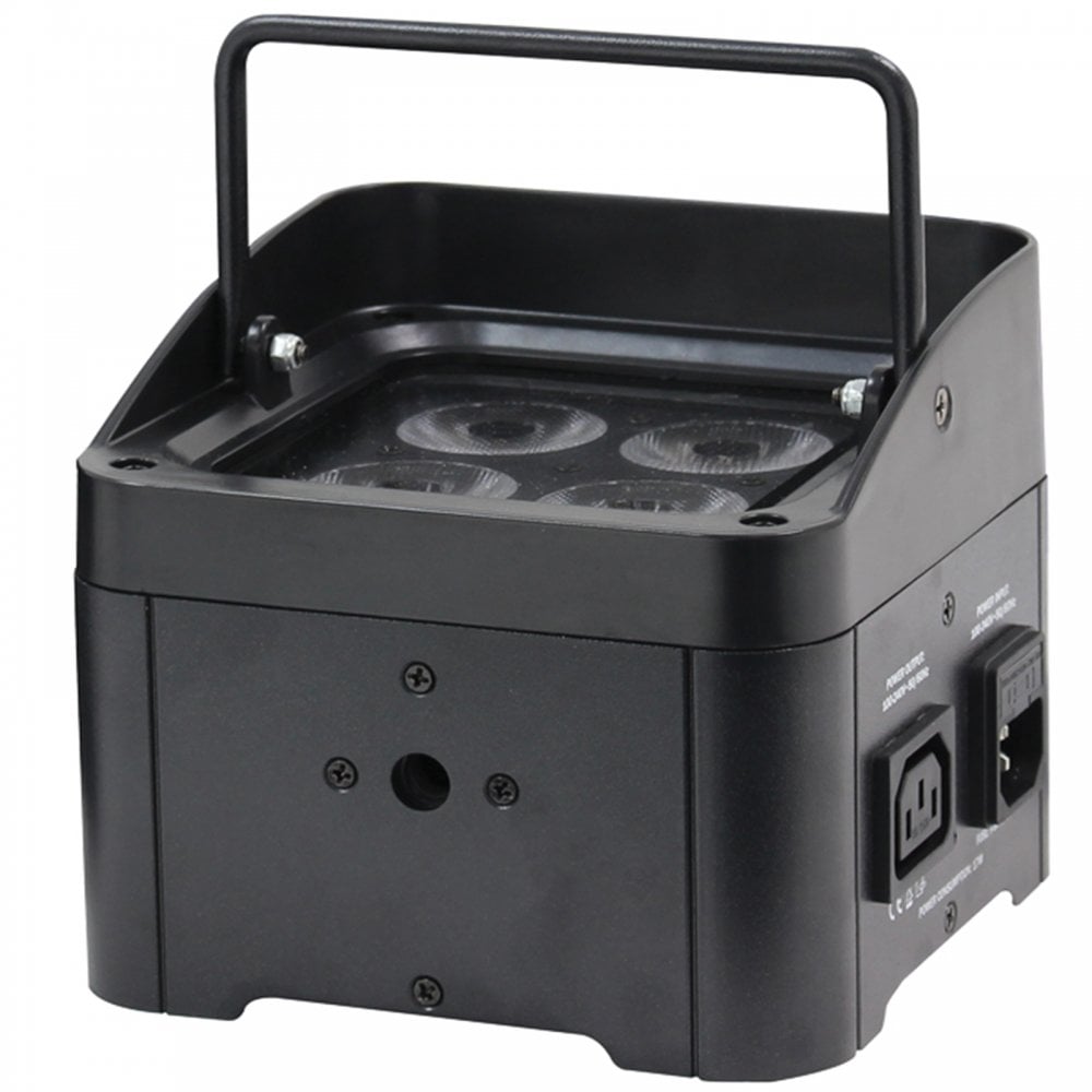 Colour Raider Uplighter Pack of 4 QUAD LED Par's, Carry Bag & Remote