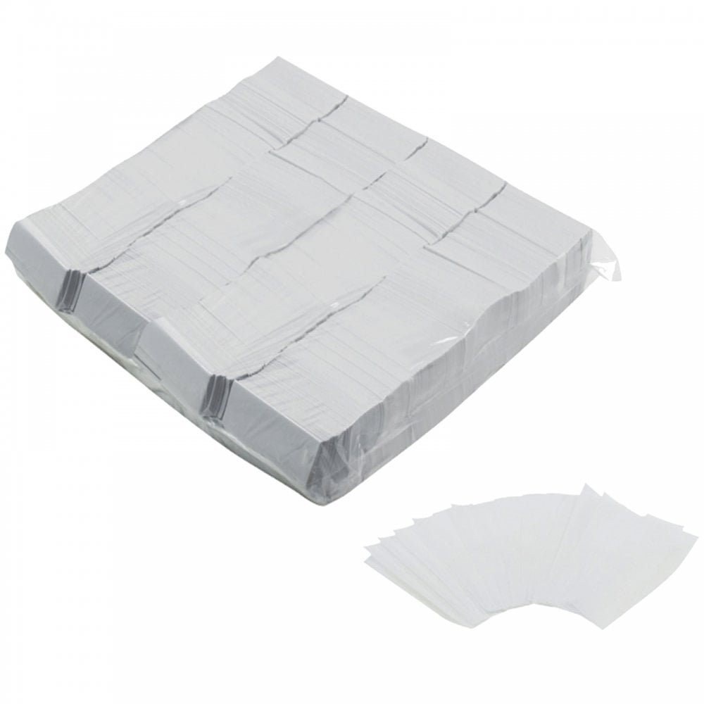 1kg Bag of Loose White Confetti 17 x 55mm