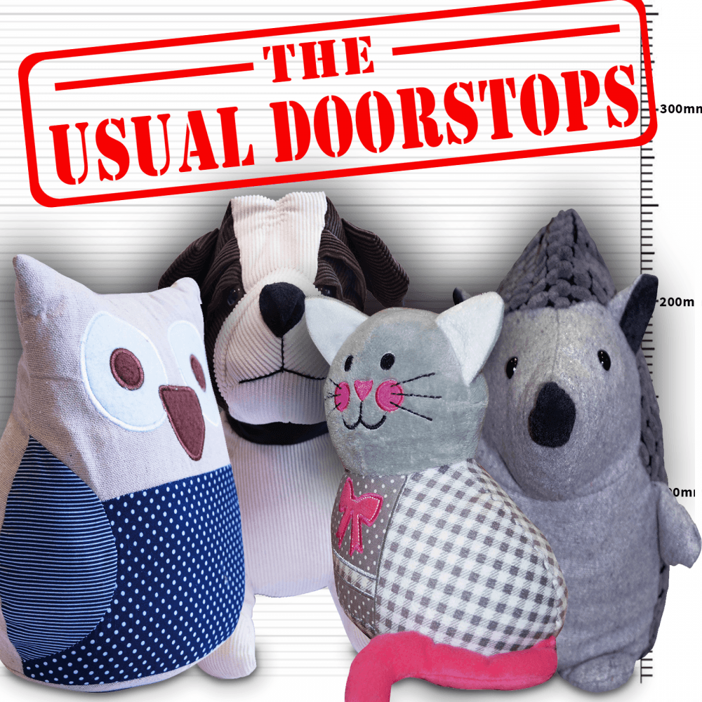 Animal Door Stoppers - Dog Cat Hedgehog and Owl
