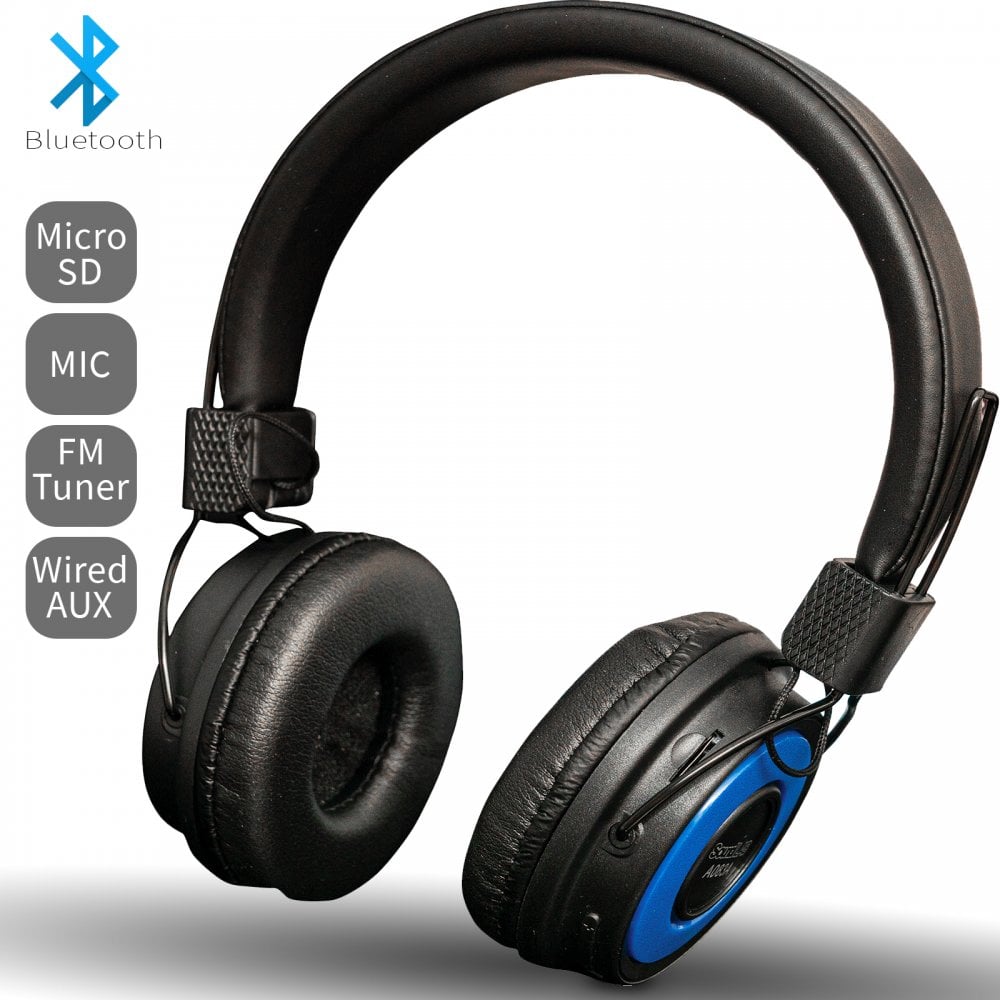 Wireless Bluetooth On Ear Headphones - Blue