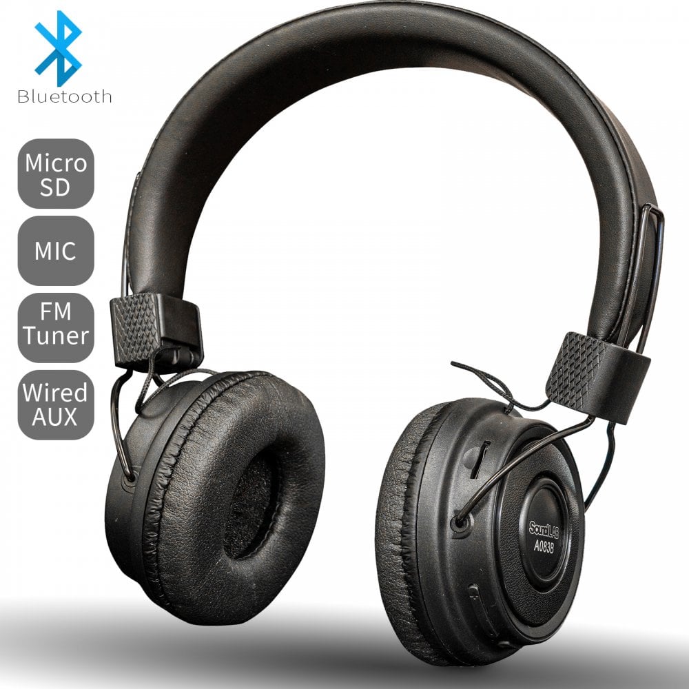 Wireless Bluetooth On Ear Headphones - Black