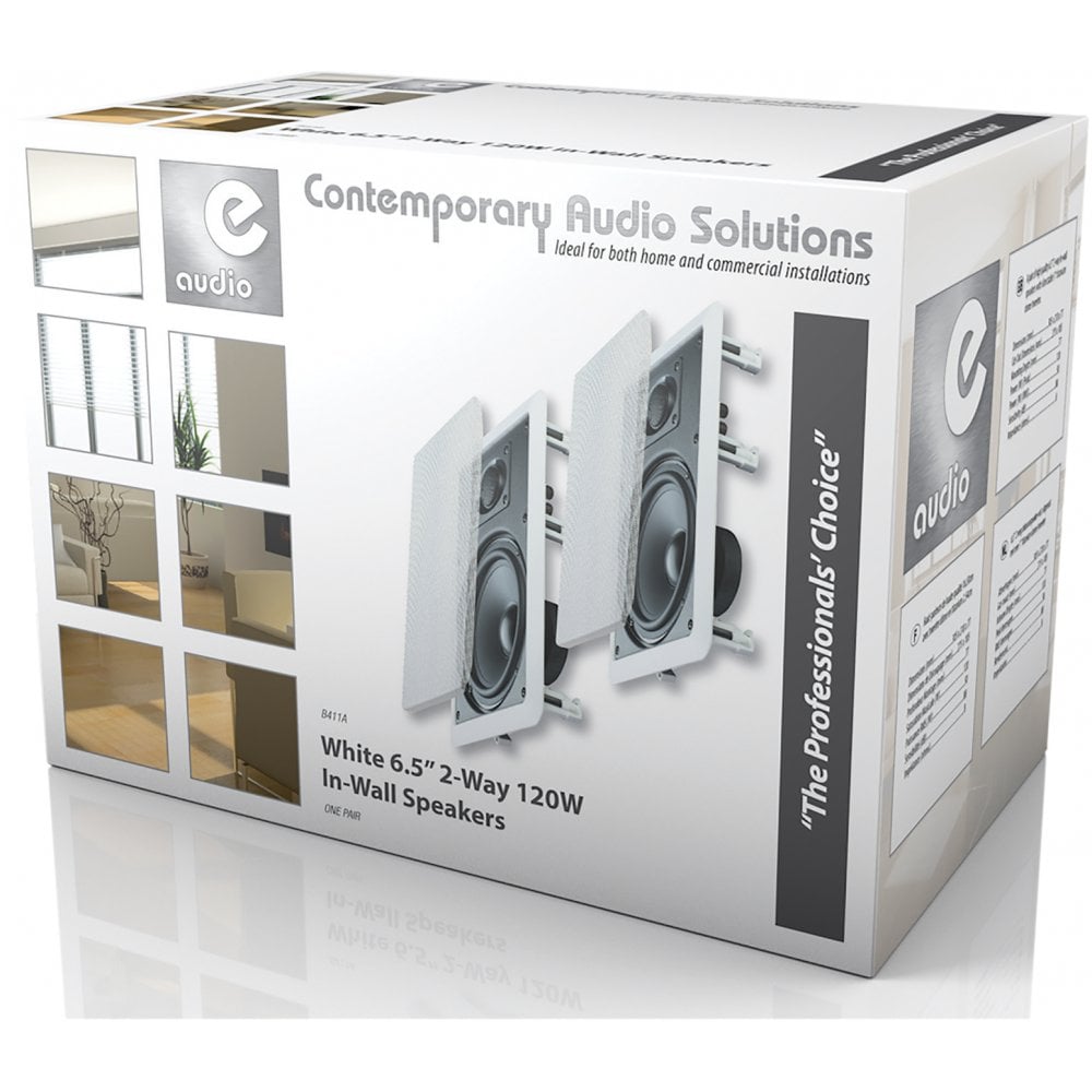 In-Wall Speakers With Directional Tweeter 120W
