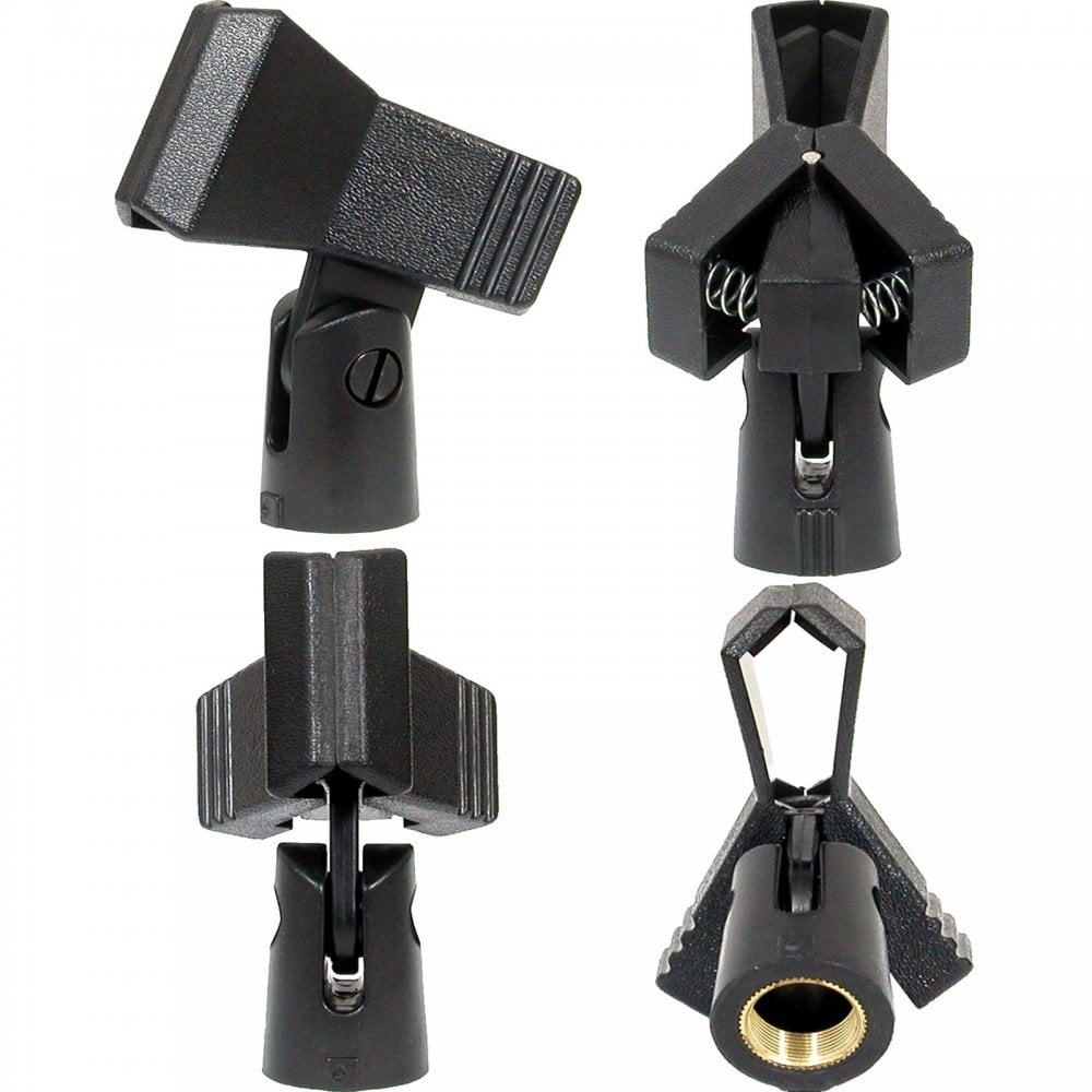 Universal Microphone Holder With Spring Clip