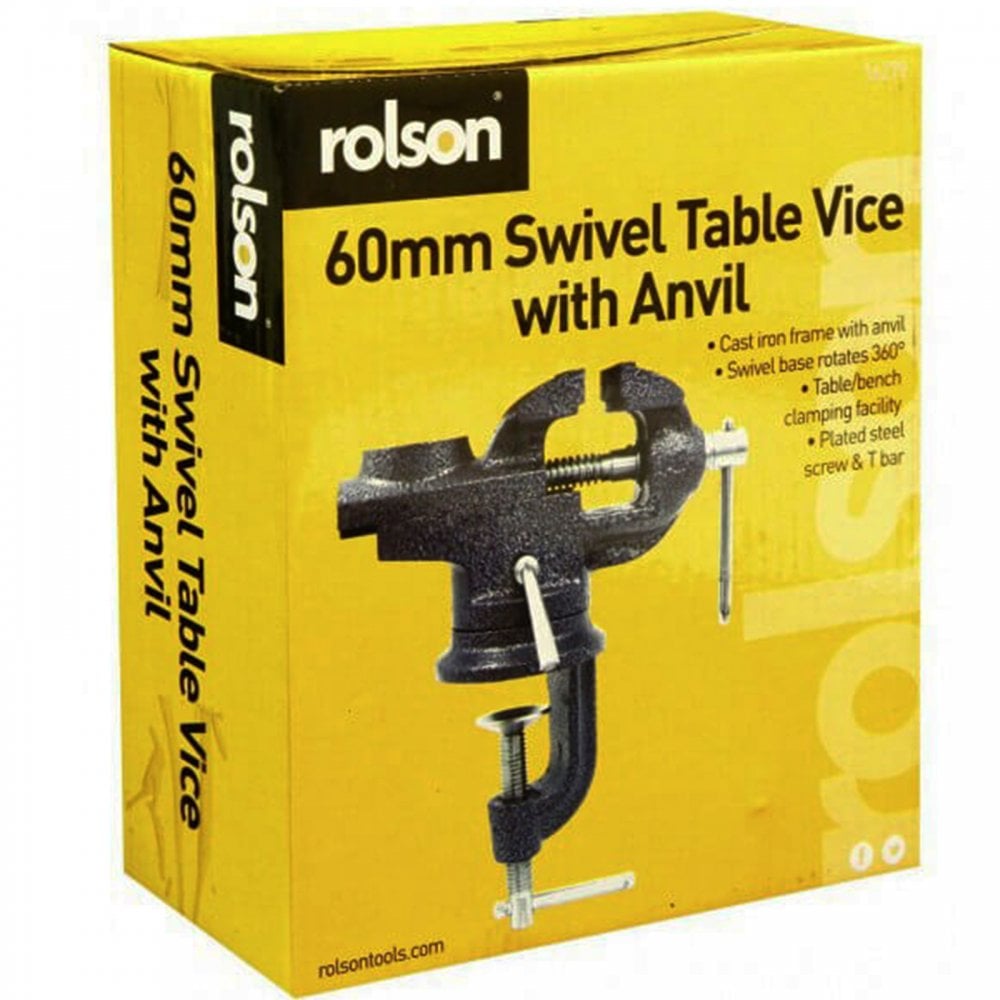 360 Swivel Base Rotate 60mm Jaw Table Vice inc Anvil & Work bench Clamp