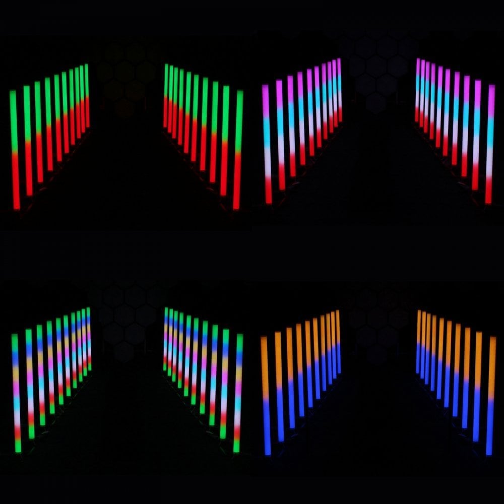 Pulse Tube Rechargeable Colour Changing LED Effect 2 Pack
