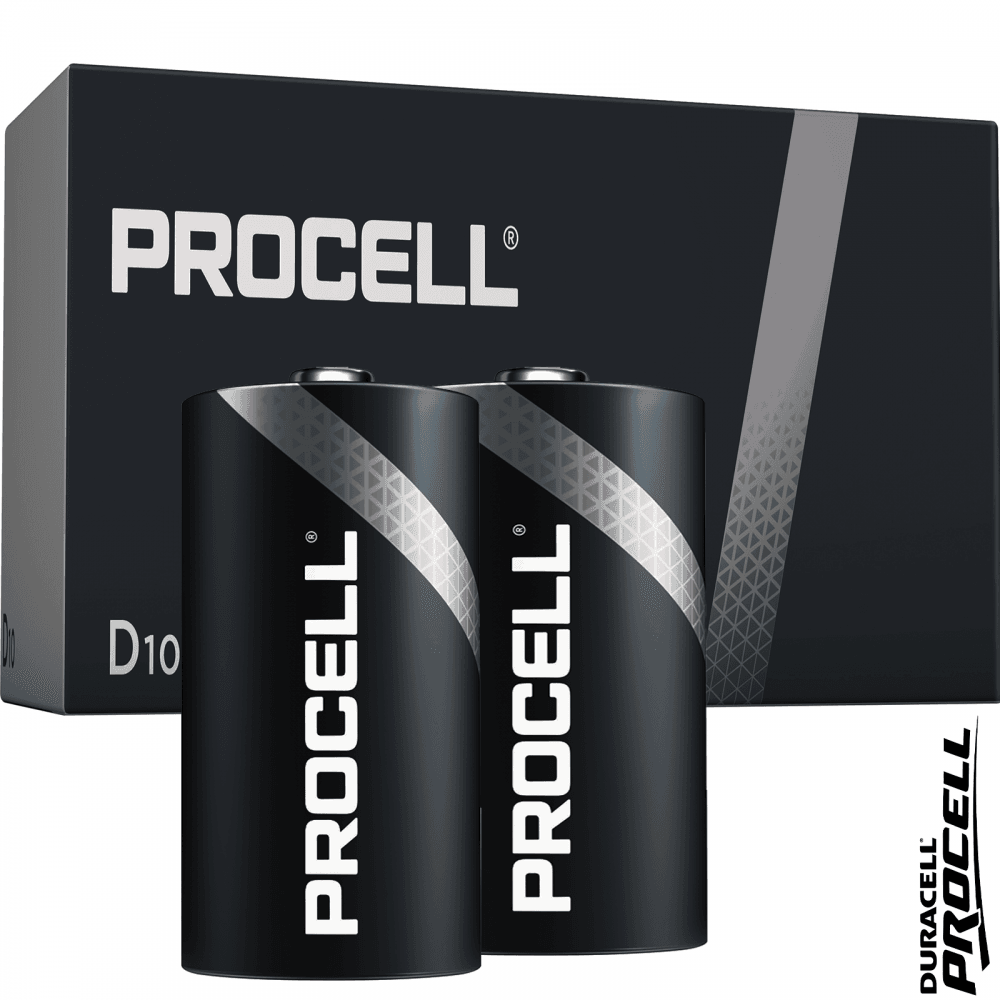 Procell D LR20 ID1300 Batteries | Box of 10 | DUR2200D-B8 HR20 MN1300 MONO